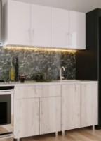 Bucătărie Bafimob Mini (High Gloss) 1.2m White/Carton