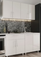 Кухонный гарнитур Bafimob Mini (High Gloss) 1.4m White