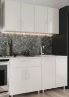Кухонный гарнитур Bafimob Mini (High Gloss) 1.2m White