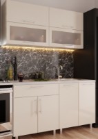 Bucătărie Bafimob Modern (High Gloss) Mini 1.6m Beige