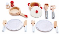 Seturi de veselă pentru păpuși Hape Cook & Serve Set (E3150A)