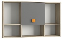Настенный шкаф Моби Доминика 455 Бук Песочный/Серый Шифер