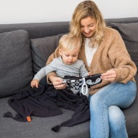 Pătură BabyOno Natural Bamboo Black (546/01) imaginea #2 — magazin online Desire.md