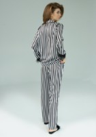 Pijama Ajoure S23475 Stripes White/Black S