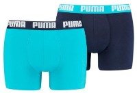 Сhiloţi pentru bărbați Puma Basic Boxer 2P Aqua/Blue L