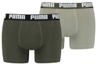 Сhiloţi pentru bărbați Puma Basic Boxer 2P Dark Green Combo S