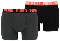 Сhiloţi pentru bărbați Puma Basic Boxer 2P Red/Grey/Black S