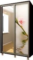 Dulap cu uşi glisante Bafimob D-100 Glass+Sakura Wenge