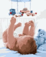 Картина по номерам Strateg Baby with Hanging Toys (0886)