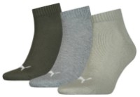 Ciorapi pentru bărbați Puma Unisex Quarter Plain 3P Meadow Green 39-42