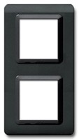 Рамка для розеток и выключателей AVE 2+2M Black Polish (5676)